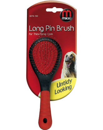 Mikki Long Pin Brush For Thick / Dense Coats Large