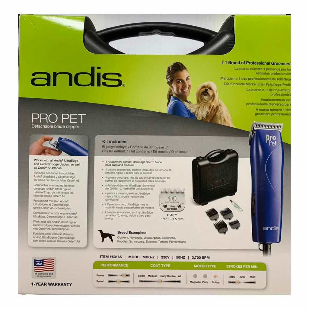 Andis MBG-2 Pro Pet Semi-Pro Detachable Blade Clipper