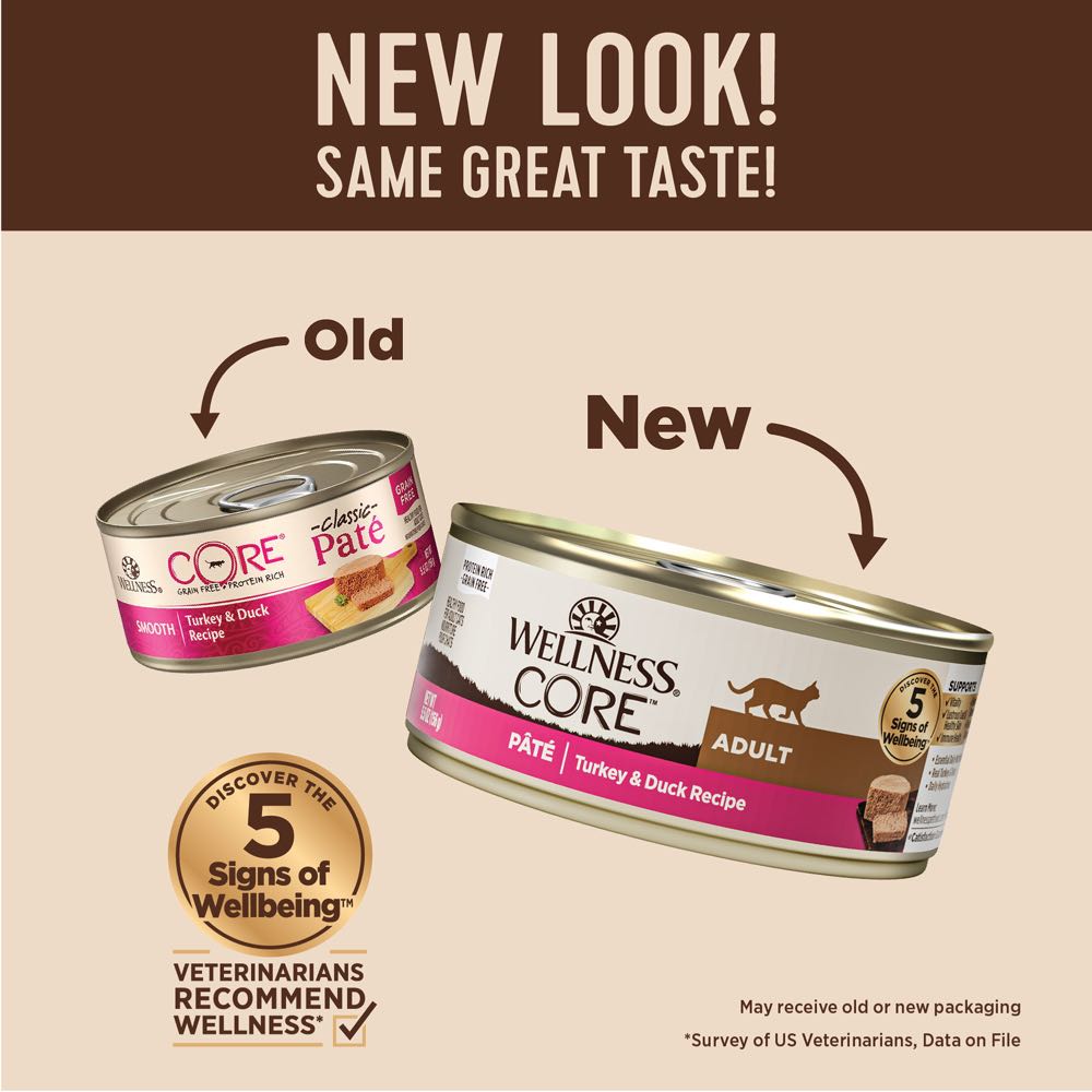 Wellness CORE Pate Turkey & Duck Grain-Free Canned Cat Food 156g