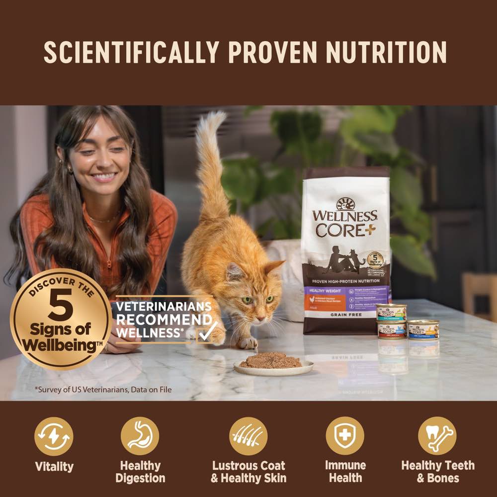 "Wellness CORE Pate Chicken, Turkey & Chicken Liver Grain-Free Canned Cat Food 156g"