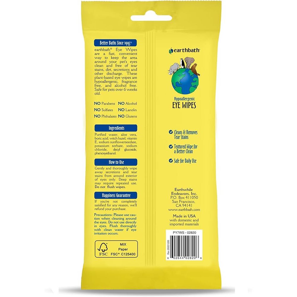 20% OFF: Earthbath All Natural Specialty Eye Wipes 30pcs