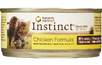 Nature's Variety Instinct Grain-Free Chicken Canned Cat Food 156g