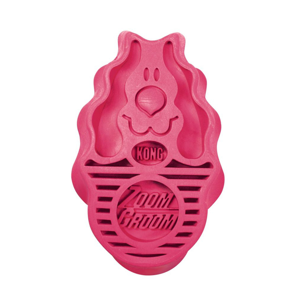 Kong Zoomgroom Dog Brush (Raspberry)