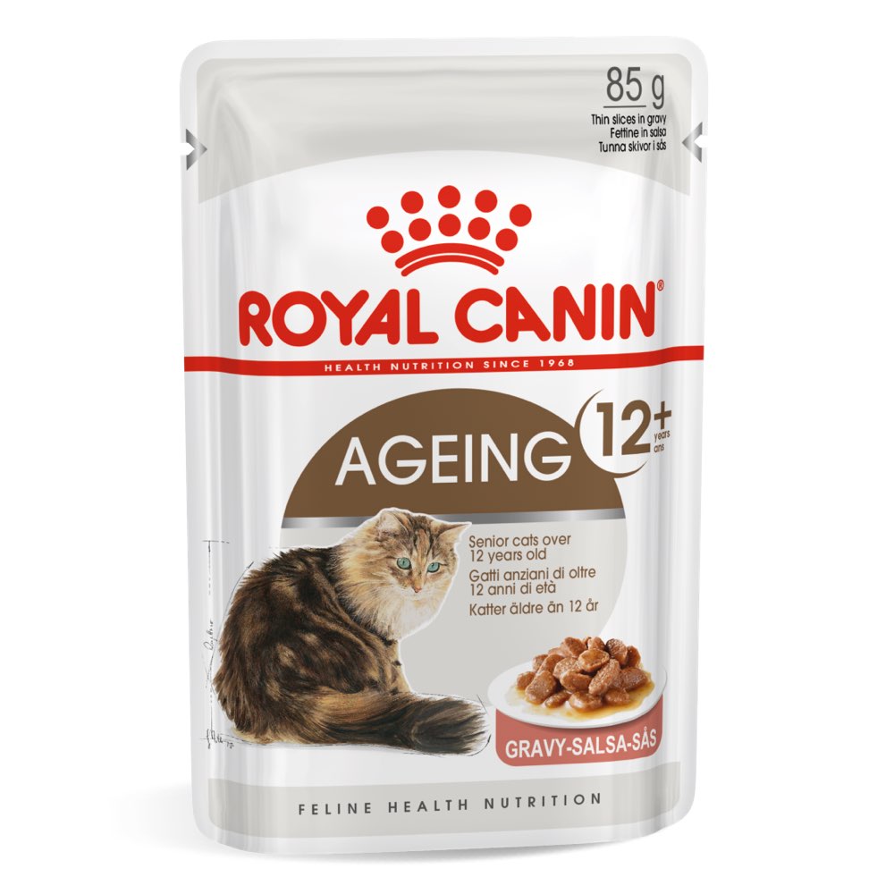 Royal Canin Ageing 12+ Senior Pouch Cat Food 85g x12