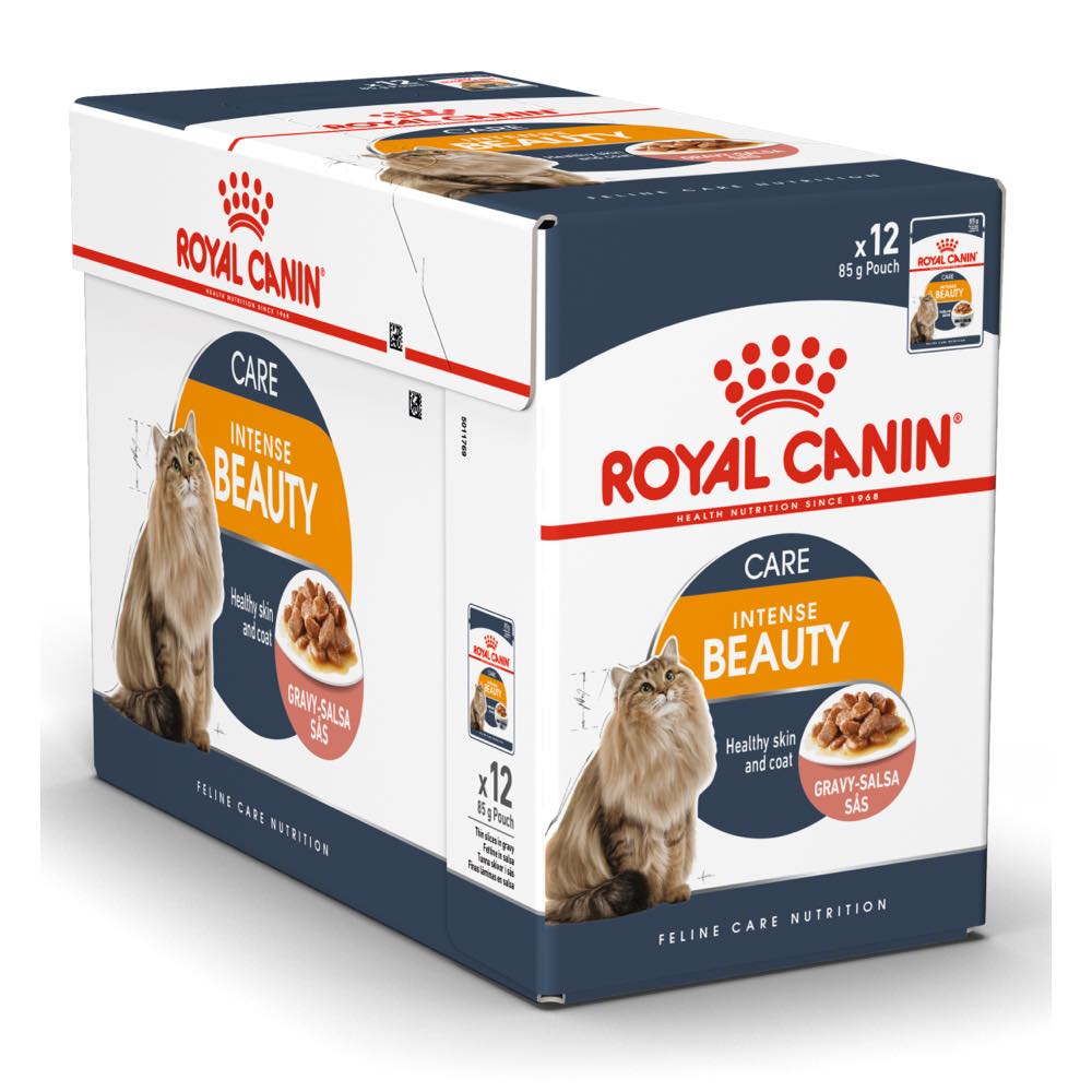 Royal Canin Hair & Skin (Intense Beauty) Adult Pouch Cat Food 85g x12