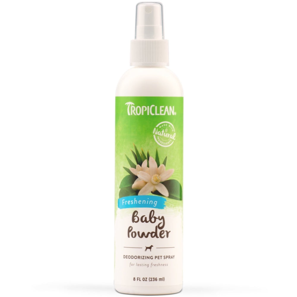 15% OFF: Tropiclean Baby Powder Deodorizing Pet Spray 8oz